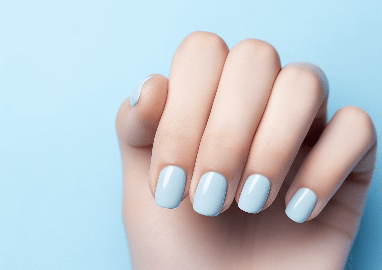 Modrá matná manikúra s lakom Shellac CND