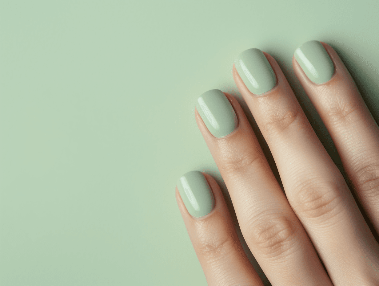 Zelená matná manikúra s lakom Shellac CND