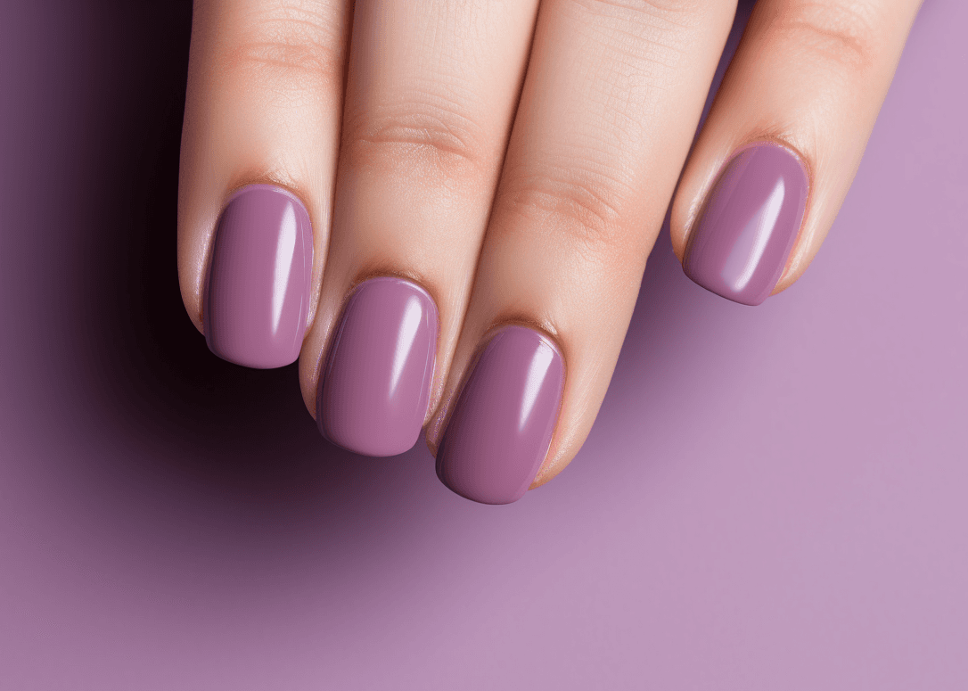 Fialová matná manikúra s lakom Shellac CND