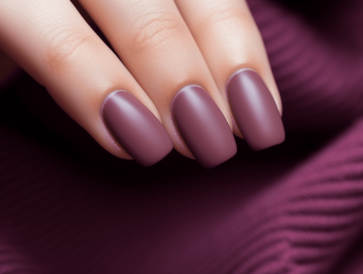 Červeno-burgundská matná manikúra s lakom Shellac CND